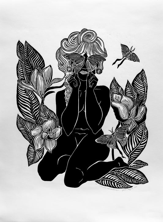 Moth Wings and Melancholy | Black & White Edition