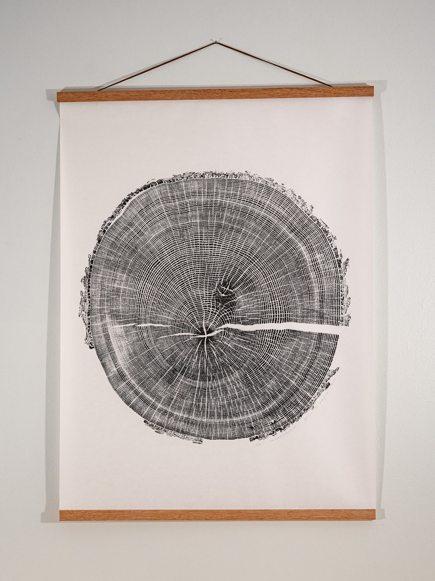 East Asheville, NC | Original Tree Ring Block Print